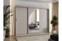 Amira Garderobeskap Med Speil 250x200 cm - Beige
