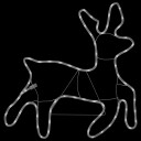 vidaXL Julereinsdyrfigur med 72 lysdioder varmhvit 57x55x4,5 cm