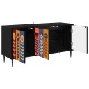 vidaXL TV skap ESSEN 102 x 33 x 51 cm Svart eik Konstruert tre