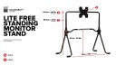 Next Level Racing Frittstående Monitorstativ 55" 20 kg - Veggfeste for Skjerm