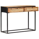 vidaXL Konsollbord 100x35x75 cm grovt mangotre og naturlig stokk