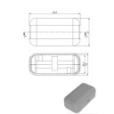 Plastkapsling svart ABS 56x31x24mm