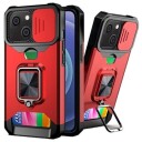 Multifunksjonell 4-i-1 iPhone 13 Hybrid-deksel Rød