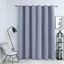Vidaxl Lystett Gardin Med Metallringer Grå 290x245 Cm