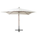 vidaXL Hengeparasoll 300x300 cm trestang hvit