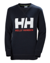 Mørk Blå Helly Hansen W Logo Crew Sweat Genser (L)