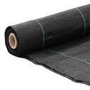 vidaXL Kontrollmatte for ugress svart 2x100 m PP