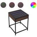  Salongbord med Infinity LED brun eik 40x40x51 cm 847676