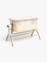 Beemoo CARE AutoMotion Bedside Crib, Beige/Wood
