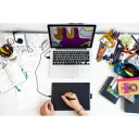 Wacom One by Wacom - Digitaliserer - høyre- og venstrehåndet - 15.2 x 9.5 cm - elektromagnetisk - kablet - USB - svart, rød