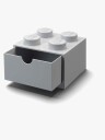 LEGO Storage Desk Drawer 4 bricks oppbevaring med 1 skuff 16 x 16 cm stone grey