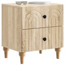  Nattbordskap 2 pcs Sonoma eik 43 x 34,5 x 48 cm Konstruert tre