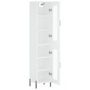 vidaXL Highboard hvit 34,5x34x180 cm konstruert tre 8720845488550