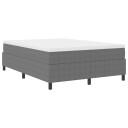  Box Spring Seng Lysegrå 140x200 cm Corduroy Stoff