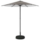 vidaXL Hageparasol med base 230 x 230 cm Polyester Rektangulær