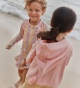 Wheat Terry Poncho Lille   Pink   3 4Y