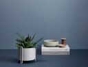 Woud Pidestall flowerpot, grey