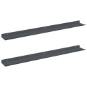 vidaXL Flytende hylle Veggmontert 2 pcs Antrasitt 80 x 9 x 2,5 cm Stål