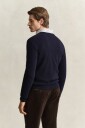 Gant Superfine Lambswool V Neck   Navy   XXXL