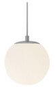 Lucande hengelampe Bidolo kromfarget glass Ø 15 cm IP44