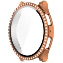 Samsung Galaxy Watch7 Rhinestone Dekorative Deksel med Skjermbeskytter - 40mm - Roségull