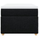  Seng med madrass boksfjær svart 90x200 cm stoff 8721102702297