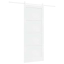 vidaXL skyvedør med hardware-sett Hvit 86x211 cm Solid Tre Furu
