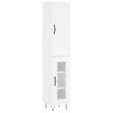  Highboard hvit 34,5x34x180 cm konstruert tre