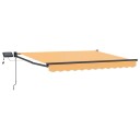 vidaXL Manuell utvidbar markise med LED lamper sand