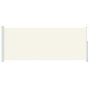 vidaXL Uttrekkbar sidemarkise 200x500 cm kremhvit