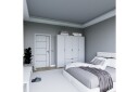 Durusu Garderobe 170x183 cm - Matt hvit
