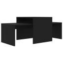vidaXL Salongbordsett svart 100x48x40 cm sponplate