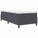  Box Spring Seng med Madrass Mørkegrå Enkelt Kordfløyel