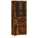  Highboard røkt eik 69,5x34x180 cm konstruert tre