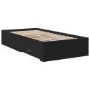  Sengeramme med skuffer svart 75x190 cm konstruert tre 8721102620942