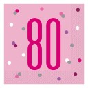 Papirservietter Tall Rosa   Tallet 80