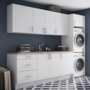 Linn Bad Overskap 1 dør for Vaskerom Hvit Matt / 50cm
