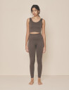 Moonchild Yoga Wear Soft Rib Seamless Crop Top - Brown - M