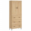  Highboard sonoma eik 69,5x34x180 cm konstruert tre