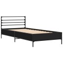  Sengeramme svart 75x190 cm konstruert tre og metall 8721102446009