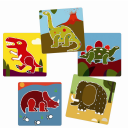 Djeco Tegnesjablonger Dinosaurer 5 stk