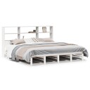  Seng med bokhylle uten madrass hvit 180x200 cm heltre 8721158627179