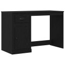  Skrivebord med Oppbevaring Svart Eik 50x115x75 cm Sponplate