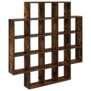 vidaXL Vegghylle Røkt Eik 100 x 13 x 100 cm Konstruert tre