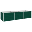 vidaXL Hevet Hagebed Grønn 240 x 80 x 55 cm kaldvalset stål
