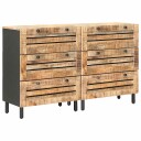vidaXL Oppbevaringsskap 2 stk. mønster mønster 120 x 33 x 75 cm