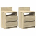 Nattbord 2 stk med 2 skuffer sonoma eik 40x33x60 cm