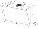 Eico True Black F80 Vegghengt Ventilator 60 cm Sort med Innebygd Motor