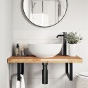  Plate til baderomsskap med finish 100x50x4 cm heltre akasie