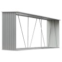  Vedskjul Galvanisert Stål 330x84x152cm Grå